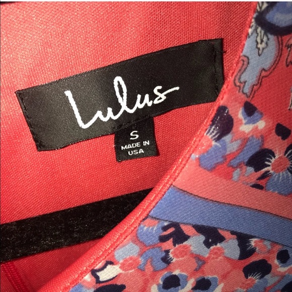 Lulus Sangria Coral Pink Tile Spring Shift… - Picture 5 of 6